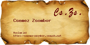 Csemez Zsombor névjegykártya